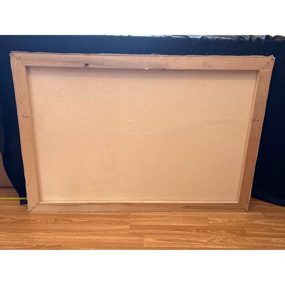 Carol Grigg Canvas Print Holding Down Windrunner Cherokee Artist Signed 38"x26" - Picture 7 of 9